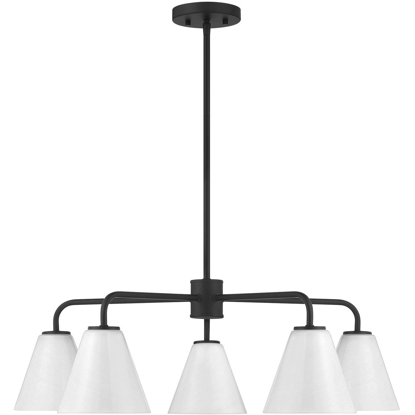 Blair 5 Light 30 inch Matte Black Chandelier Ceiling Light